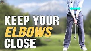 Golf Keep Elbows Close Together ➜ More Consistency And Accuracy [upl. by Nodyarb]