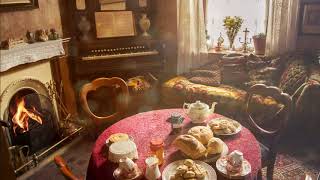 AmbienceASMR Edwardian Parlour with Tea amp Fireplace 5 Hours [upl. by Pietrek164]