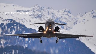 Elegant Black Gulfstream G450  Mountain Landing amp Take Off  18022024 Engadin Airport GLF4 [upl. by Ahtelahs]