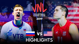 LEGENDARY MATCH  RUSSIA vs USA  FINAL Mens VNL 2019 [upl. by Lorinda374]