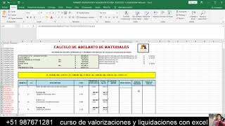 VALORIZACION Y LIQUIDACION DE OBRA PUBLICA CON PLANTILLA EXCEL PROFESIONAL😱2023😱CURSO VIRTUAL [upl. by Inaluiak]