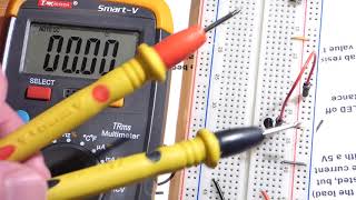 Multimeter current and gain hFE Test measurements for future video by electronzap [upl. by Yrgoerg]