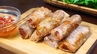 EASY Air Fryer Vietnamese Egg Rolls  Rice Paper Recipe [upl. by Oswell754]