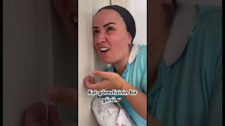 Kat görevlisinin bir günü🧹🧺🤣 global trending youtubeshorts komedi [upl. by Leinahtam]