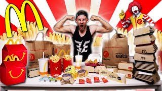 THE 100 MCDONALDS MENU CHALLENGE 12000 CALORIES [upl. by Etnaihc]