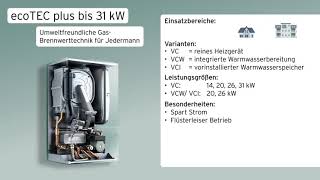 Vaillant ecoTEC plus – Effiziente Gas Wandheizgeräte [upl. by Yanarp]