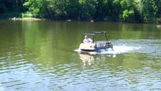 Max IV Amphibious ATV 6 wheeler in the James River Richmond Virginia [upl. by Ralat]