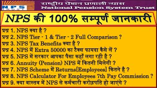 National Pension Scheme  NPS Scheme  NPS Tier 1 And Tier 2  NPS Tax Benefit  NPS Return  NPS [upl. by Aneetsirk]