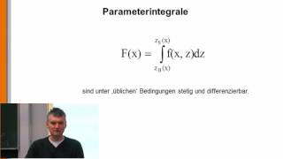 2DHModelle 2 Parameterintegrale und Leibnizsche Integralregel [upl. by Kile]