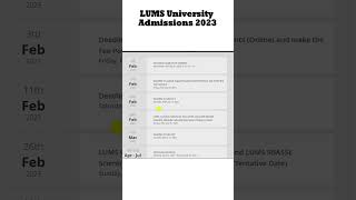 LUMS Admissions 2024  Lahore University of Management Sciences Entry Test [upl. by Pippy]