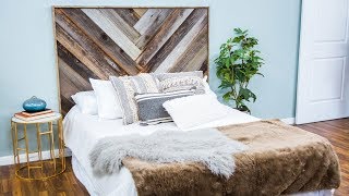 DIY Recycled Wood Headboard  Home amp Family [upl. by Latsyrd309]