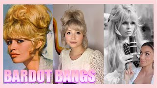 Brigitte Bardot Iconic Hairstyle  BARDOT BANGS [upl. by Hedley]