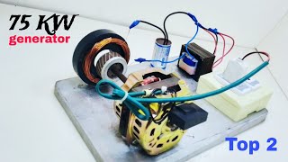 How to make free electricity energy 240v director current generator 75 kw energy with transformer [upl. by Luapnhoj]