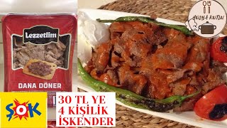 Şok Marketin Dönerinden Evde İskender Tarifi😋Hazır Dönerden İskender Nasıl YapılırAlexander Recipe [upl. by Pearl]