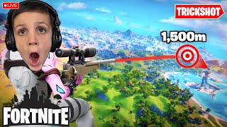 LIVE  HITTING CRAZY TRICKSHOTS Fortnite [upl. by Yvonner416]