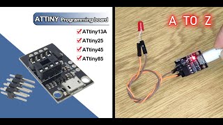 Pluggable ATTINY Development Board For ATtiny13AATtiny25ATtiny45ATtiny85 Programming Micro Usb [upl. by Weismann412]