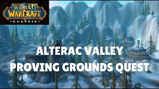 WoW Classic  Alliance Proving Grounds Quest  How To Get The Alterac Valley Insignia Trinket [upl. by Dolores150]