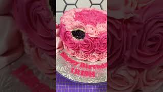 Ube Rosette Cake cakesubecakecustomcakes rosettecakebuttercreamcake edibledesignbirthdaycake [upl. by Furgeson]