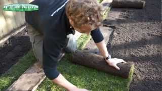 How to Lay Turf  Laying Lawn Turf [upl. by Neural]