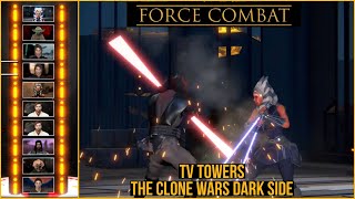 FORCE COMBAT STAR WARS FIGHTING GAME TV TOWERS THE CLONE WARS DARK SIDE [upl. by Gollin]