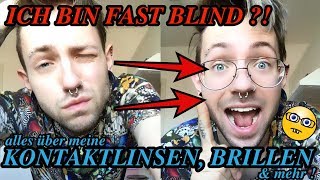 ICH BIN FAST BLIND 😱 meine Brillen amp Kontaktlinsen  🤓 [upl. by Elletsyrk]