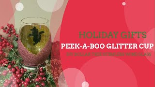 Week of Holiday DIY Gifts  Day 4 Glitter Wine Glass [upl. by Druci]