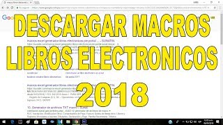 DESCARGAR MACROS DE LIBROS ELECTRÓNICOSSUNAT PLE 2018 [upl. by Dunham379]