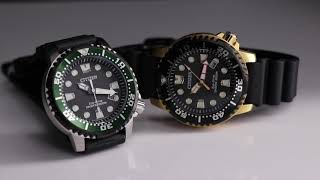 Two BRAND NEW CITIZEN PROMASTER EcoDrive Dive watches to Review BN015206E and BN015508E [upl. by Annabal]