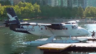 Twin Otter Seaplane Engine Startup and Takeoff [upl. by Abramo]