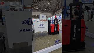 Hangcha autonomous forktrucks at LogisTech Tokyo 2024 automation robot ltt2024 [upl. by Ahcsropal]