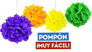 Cómo hacer Pompones de papel crepé ¡Muy fácil [upl. by Liris]