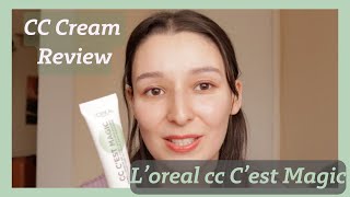 Loreal CC cream Cest Magic  review wear test  is it good for sensitive skin [upl. by Thorbert931]