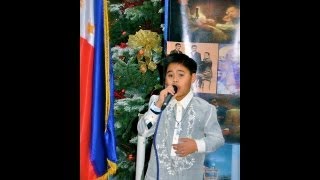 Sam Santiago sings Lupang Hinirang at Rizal Monument in Carson Ca [upl. by Yvad348]