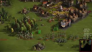 Cossacks 3  4v4 10pt  Noble Peasant Rush [upl. by Annayar]