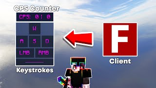 KEYSTROKES amp CPS Counter  Minecraft Bedrock Client Fate Client v5 [upl. by Annoled322]