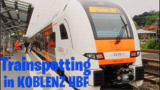 Trains in Koblenz HBF  RheinlandPfalz Germany mit TrainspotterTim [upl. by Medarda]