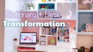 Desk  Stationary organization Makeover amp Studio Setup  DIY aesthetic desk makeover  Studio Setup [upl. by Nahpos]