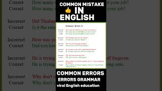 Errors in the construction of sentencecommon mistakeerrors English♥️ [upl. by Eiramanitsirhc]