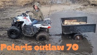 Testing out the 2023 polaris outlaw 70 [upl. by Roderich]