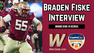 FSU Football  FSU DL Braden Fiske Interview PreOrange Bowl vs Georgia  Warchant TV FSU [upl. by Hawker]