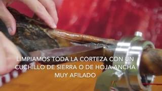 Cómo cortar jamón en casa fácil  Cuándo darle la vuelta al Jamón [upl. by Tempest]