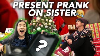 CHRISTMAS PRESENT PRANK ON SISTER  Ranz and Niana [upl. by Gnourt]