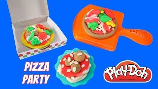 PLAY DOH How to Make Pizza Set Stop Motion For Kids [upl. by Sam398]