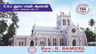 CSI St Pauls Church Chennai  New Year Sevice 2024  112024 v [upl. by Leahcym]