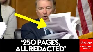 WATCH Rand Paul Decries HHS Efforts To Obscure His Document Requests On Origin Of COVID19 [upl. by Kenzi]