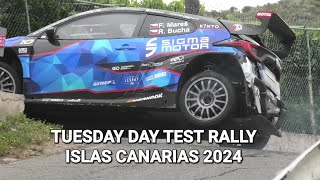 ERC Rally Islas Canarias 2024  Tuesday Day Test Valsequillo [upl. by Arahas]