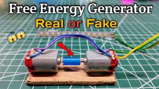 Free Energy Generator  How To Make Free Energy Generator Using 2 DC Motor  100 Working 😱😱 [upl. by Avie913]