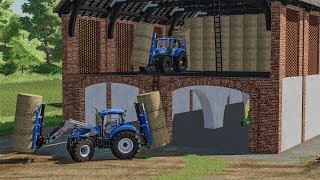 BALES STORAGE in the Attic with autoload FORK  Farming Simulator 22 [upl. by Newra]