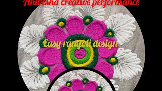 unique rangoli designs simplerangoli stepbystep rangolidesigns rangolispecialvideos rangoli [upl. by Hovey]