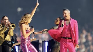 Robbie Williams amp Delta Goodrem  Kids 2022 AFL Grand Final [upl. by Ynaoj]